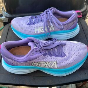 Hoka Lavender Purple and Turquoise Women's Athletic Running Shoes